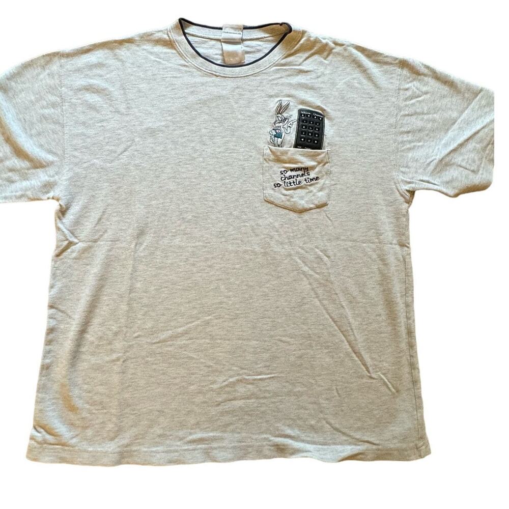Bugs Bunny 2000 Looney Tunes Pocket "So Many Channels" shirt